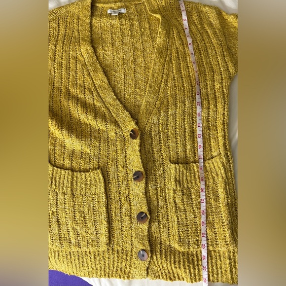 Nine West Yellow Cardigan Sweater - Picture 10 of 11